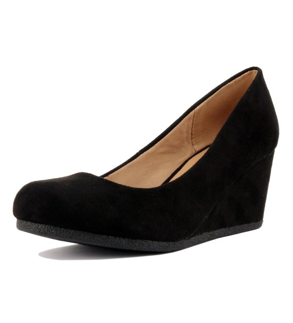 black wedge comfort shoes