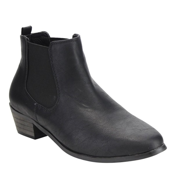 Liliana Womens Chelsea Stacked Bootie