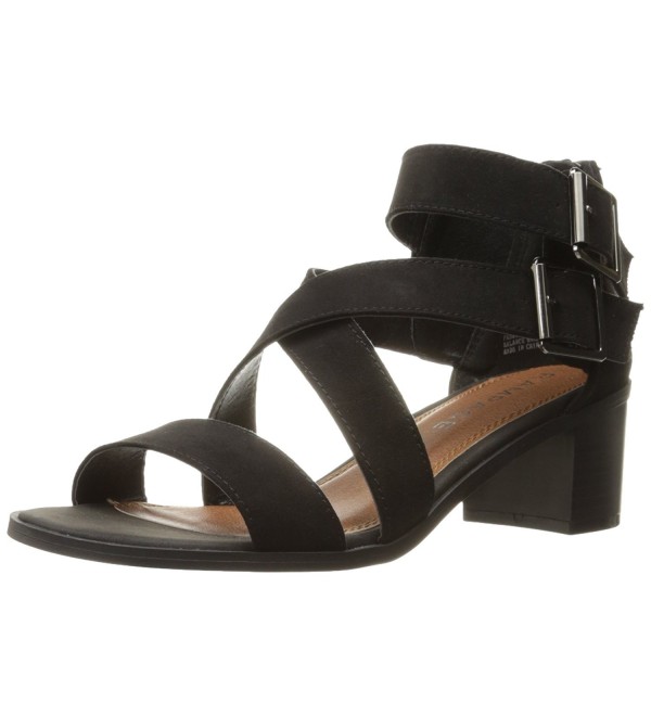 Women's Havarti Casual Buckle Block Heel Sandal - Black Micro - CS12NZOUHHG