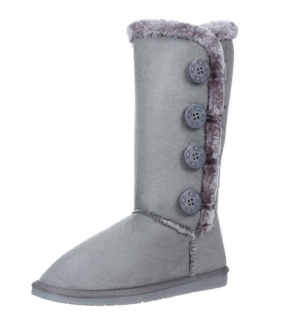 gray fur lined boots