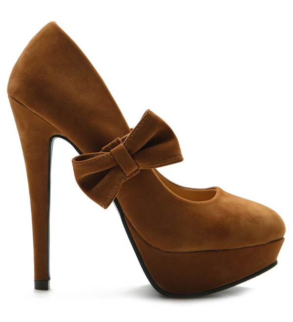 Ollio Womens Platform Suede Ribbon