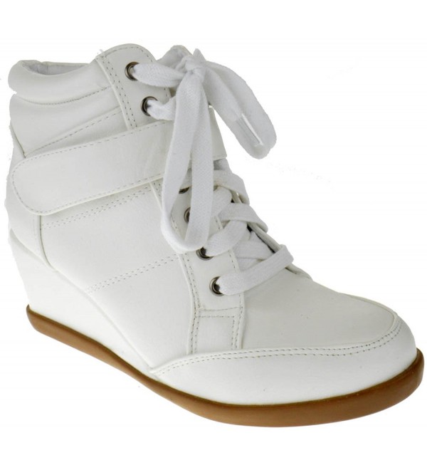 Peggy Womens Wedge Sneaker White