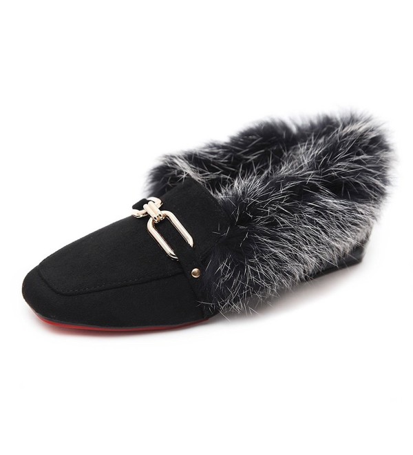 womens fur lined loafers