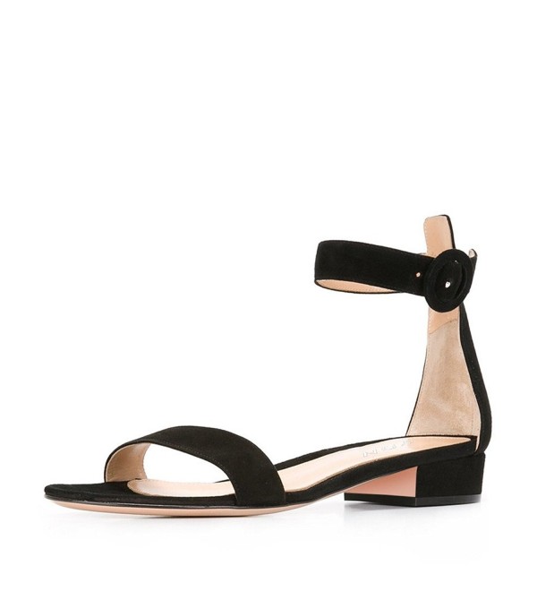 black ankle strap low heel shoes