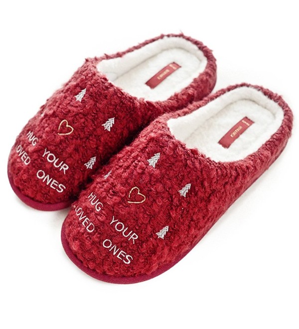 Womens Comfort Memory Slippers Christmas