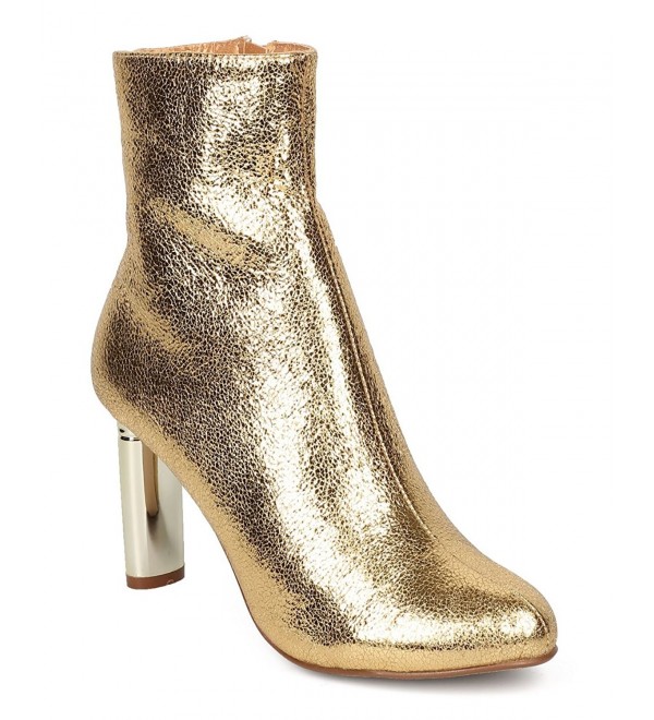 CAPE ROBBIN Metallic Foiled Bootie