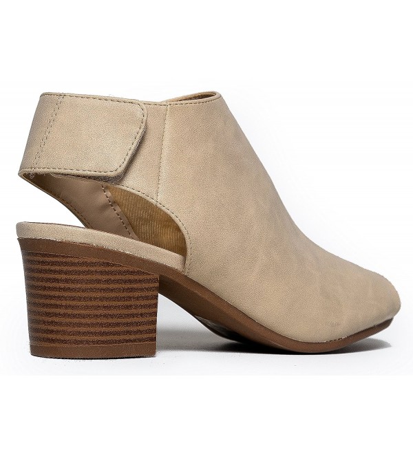 wide width low heel booties