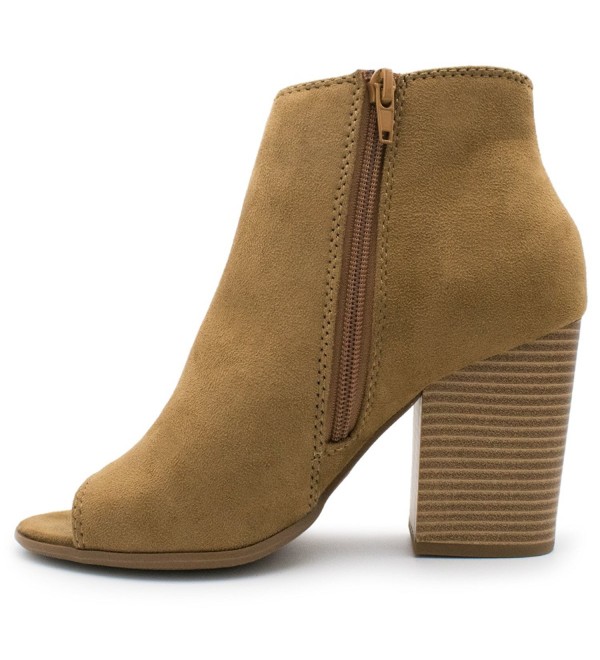 chunky heel booties open toe