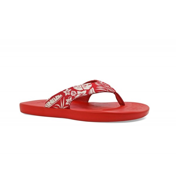 Men's The Waterfall Palm Flip-Flop - Red - CN12MZPD55Z