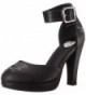 T U K Womens Western Platform Black