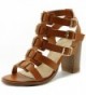 Ollio Womens Gladiator Bootie Sandal