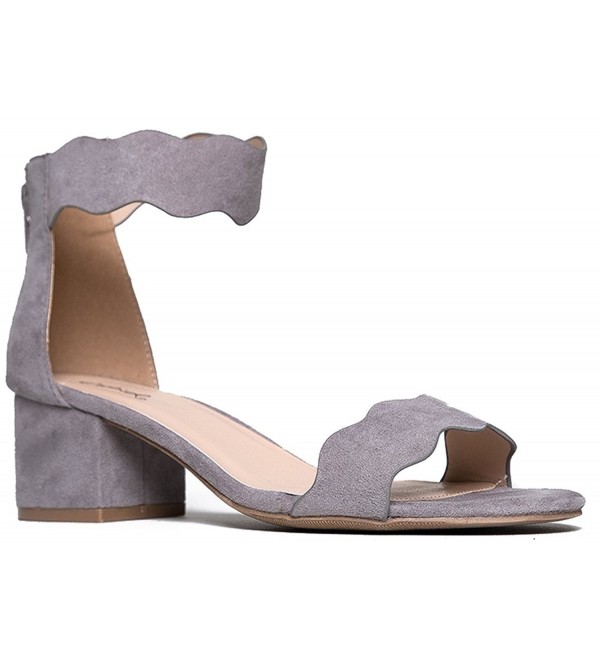 Suede Open Ankle Strap Sandal