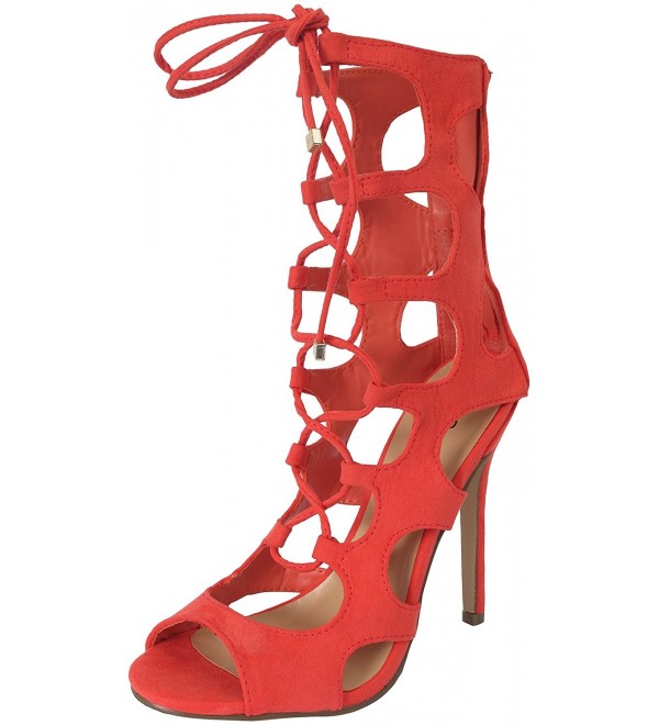 Breckelles Roma 61 Strappy Sandals Grapefruit