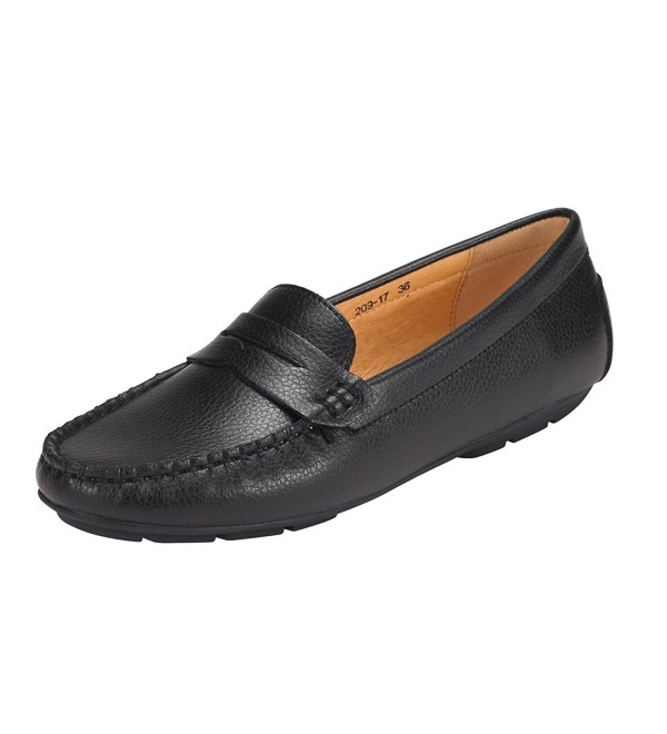 womens black driving moccasins