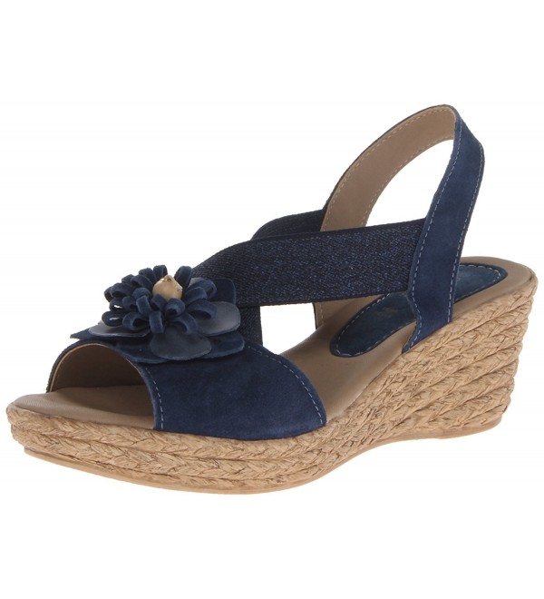 Women's Ruby-Mae Wedge Sandal - Navy - C611HGAA0BL