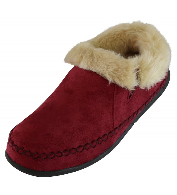 Women's Shelby Lined Indoor/Outdoor Slipper - Burgundy - CI186MWQ4XN