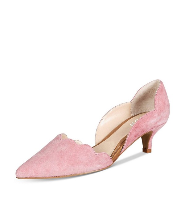 pink short heel shoes