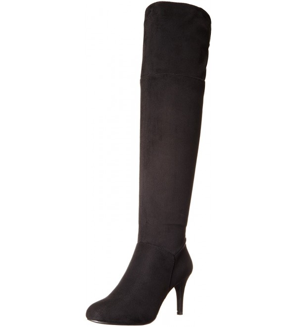 Women's Newly Boot - Black Stretch Suede - CX12FAZRVT3