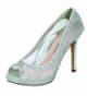 Blossom Collection Womens Peep Toe Silver