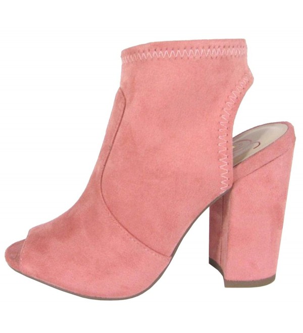 Delicious Womens Stretch Bootie Salmon