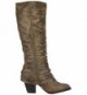Women's Carrly Engineer Boot - Stone Distressed Suede Like - CR183EZ29GL