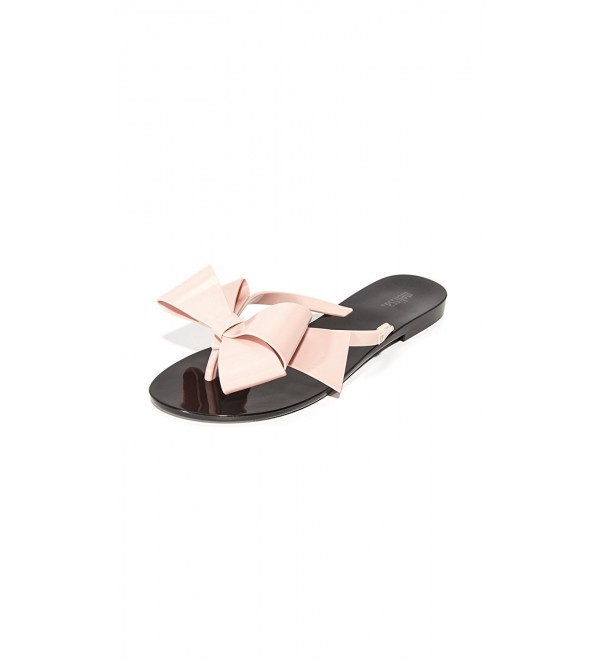 black and pink flip flops