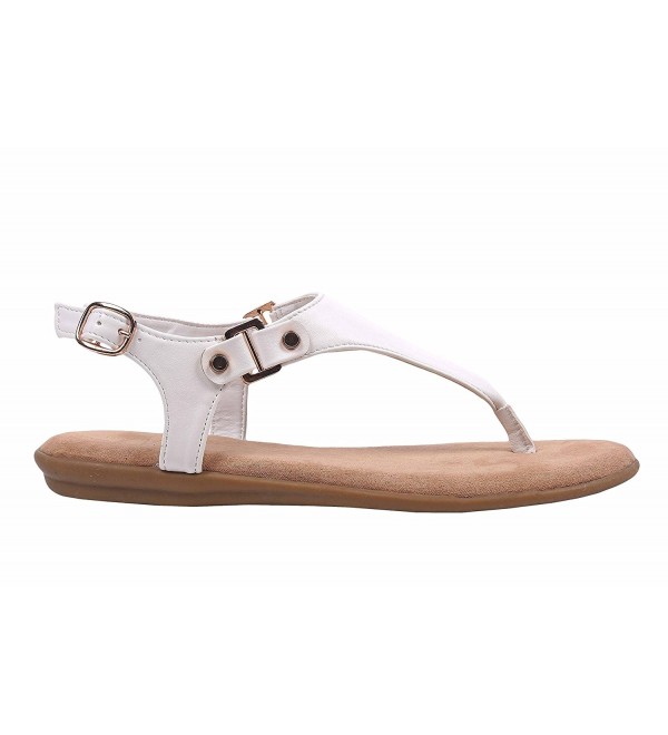 T-Strap Thong Slip-On Slingback Buckle Closure Fully Cushioned Footbed ...