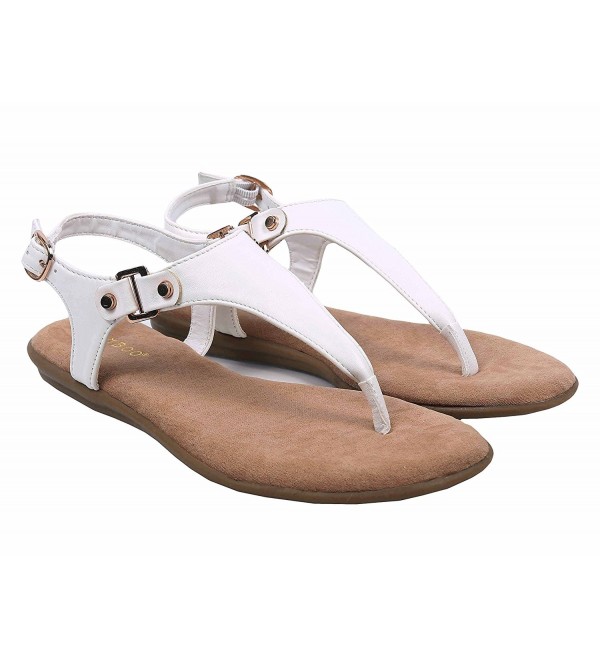 T-Strap Thong Slip-On Slingback Buckle Closure Fully Cushioned Footbed ...