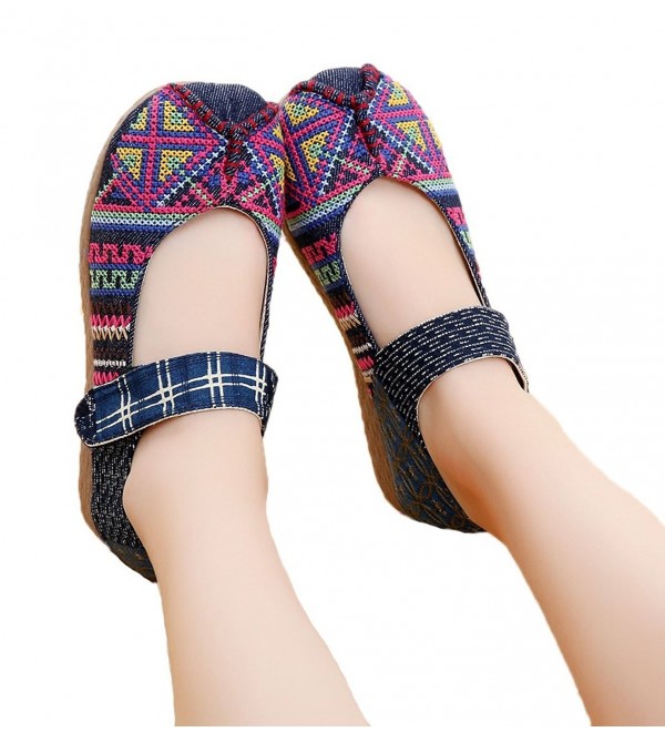 Soojun Womens Espadrille Cross stitch Shoes