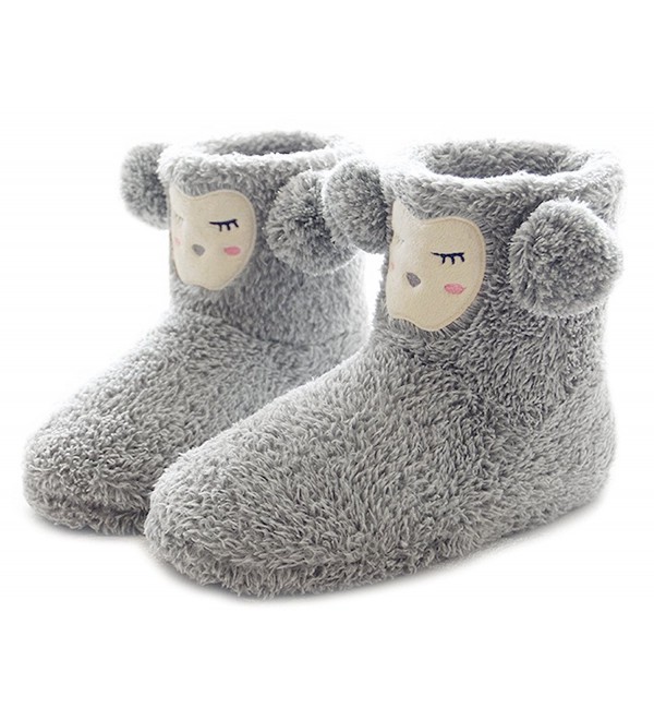 womens fluffy slipper boots