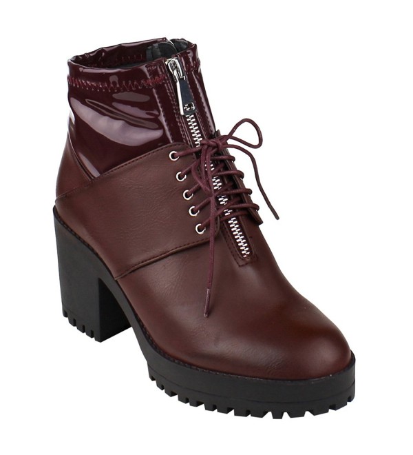 Beston Womens Zippers Front Booties