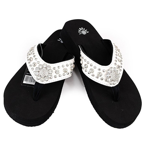 Western Rhinestone Large Concho BlingBling Flip Flops in 6 Colors ...