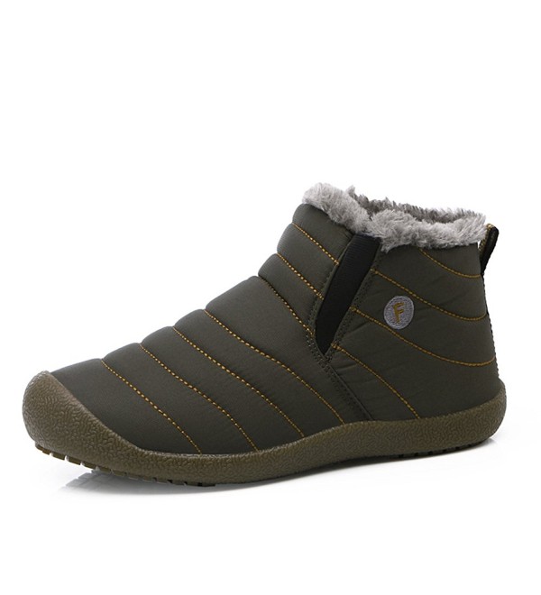 mens slip on waterproof winter boots