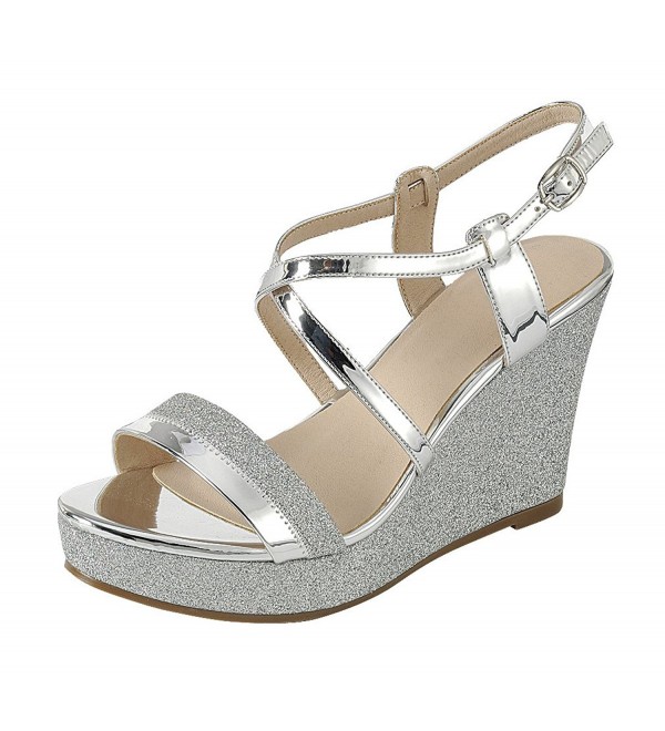 silver platform wedge sandals