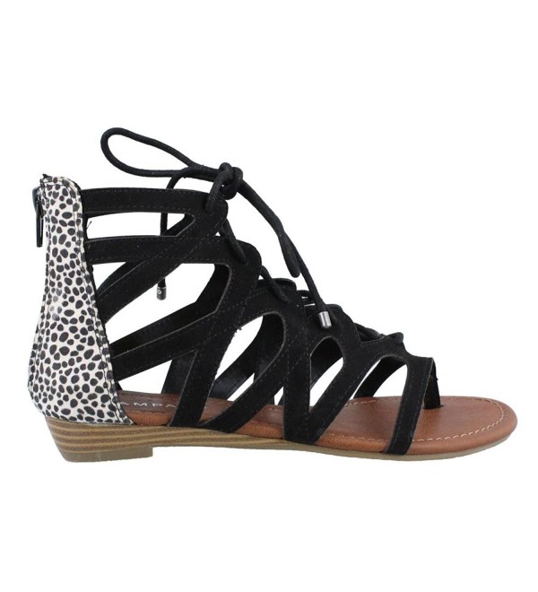 Rampage Womens Santini Cutout Lace-Up Open Toe Ankle Strap Gladiator Sandal