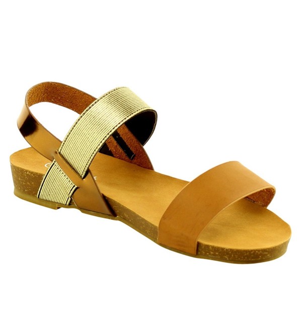 Refresh Womens Elastic Ankle Sandal