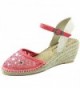 Womens Rhinestone Espadrille Sandal Fabric