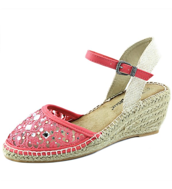 Womens Rhinestone Espadrille Sandal Fabric