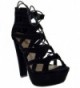 Emillie Peep Strappy Pumps Black