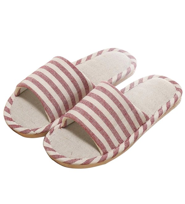 Slduv7 Women Stripe Slippers Indoor