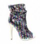 Liliana Maxim 12 Sequins Bootie Rainbow