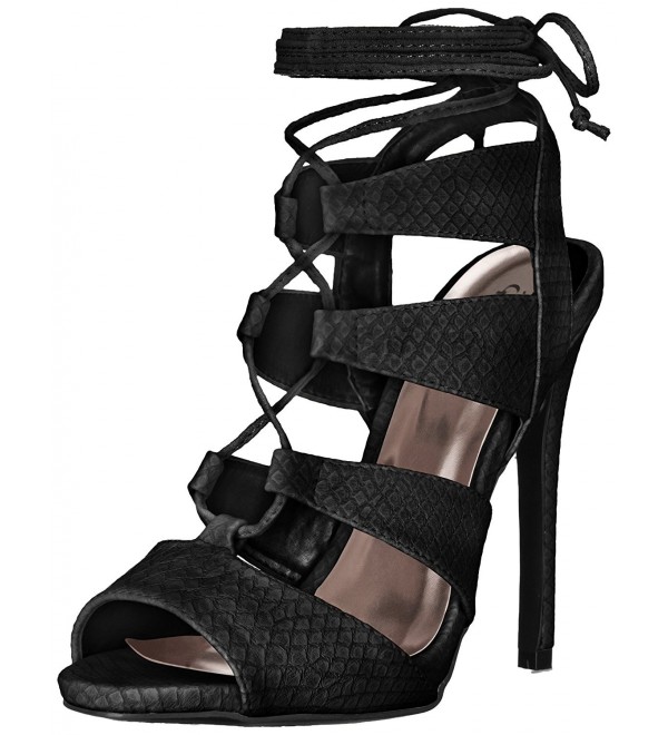 Qupid Womens Dress Sandal Black