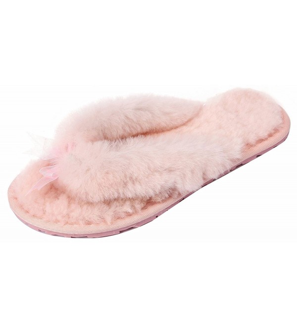 shearling flip flop slippers