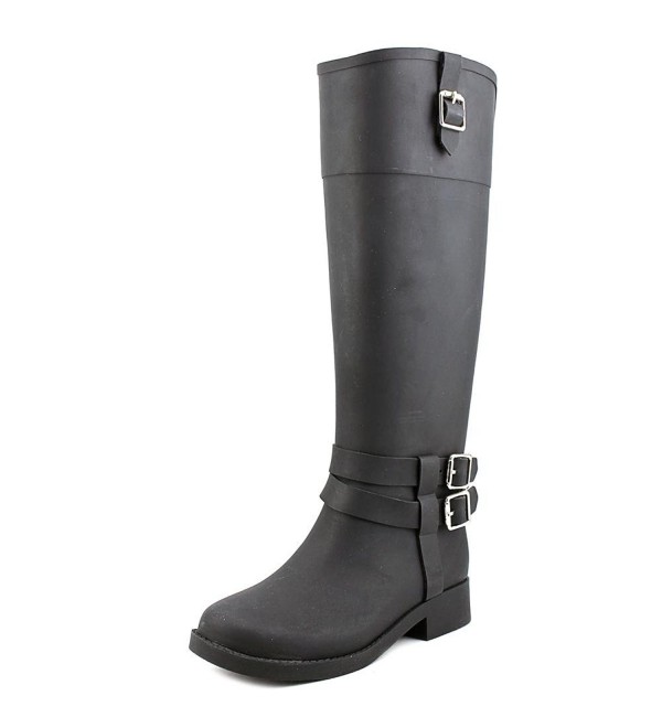 federica Women Round Toe Synthetic Black Rain Boot - Black - C71856ERLO7