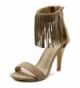 Ollio Womens Fringe Ankle Sandals