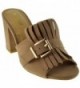 Appetite Fringe Buckle Sandals Camel