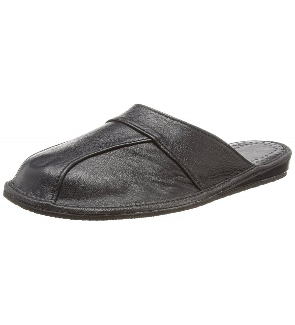 mens leather house slippers