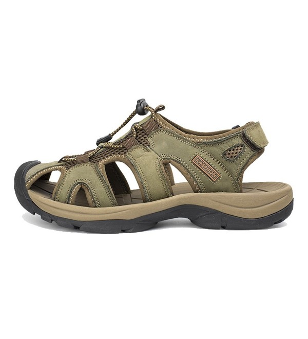 AGOWOO Womens Closed Sandals Green