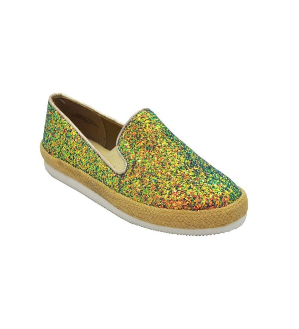 Bamboo Iridescent Glitter Loafers Sneakers