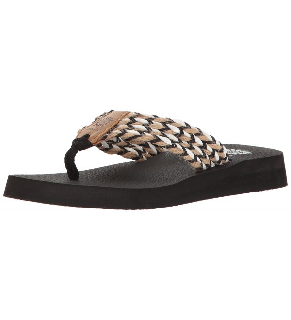 Women's Knit Wedge Sandal - Black - C912O1NHKGK